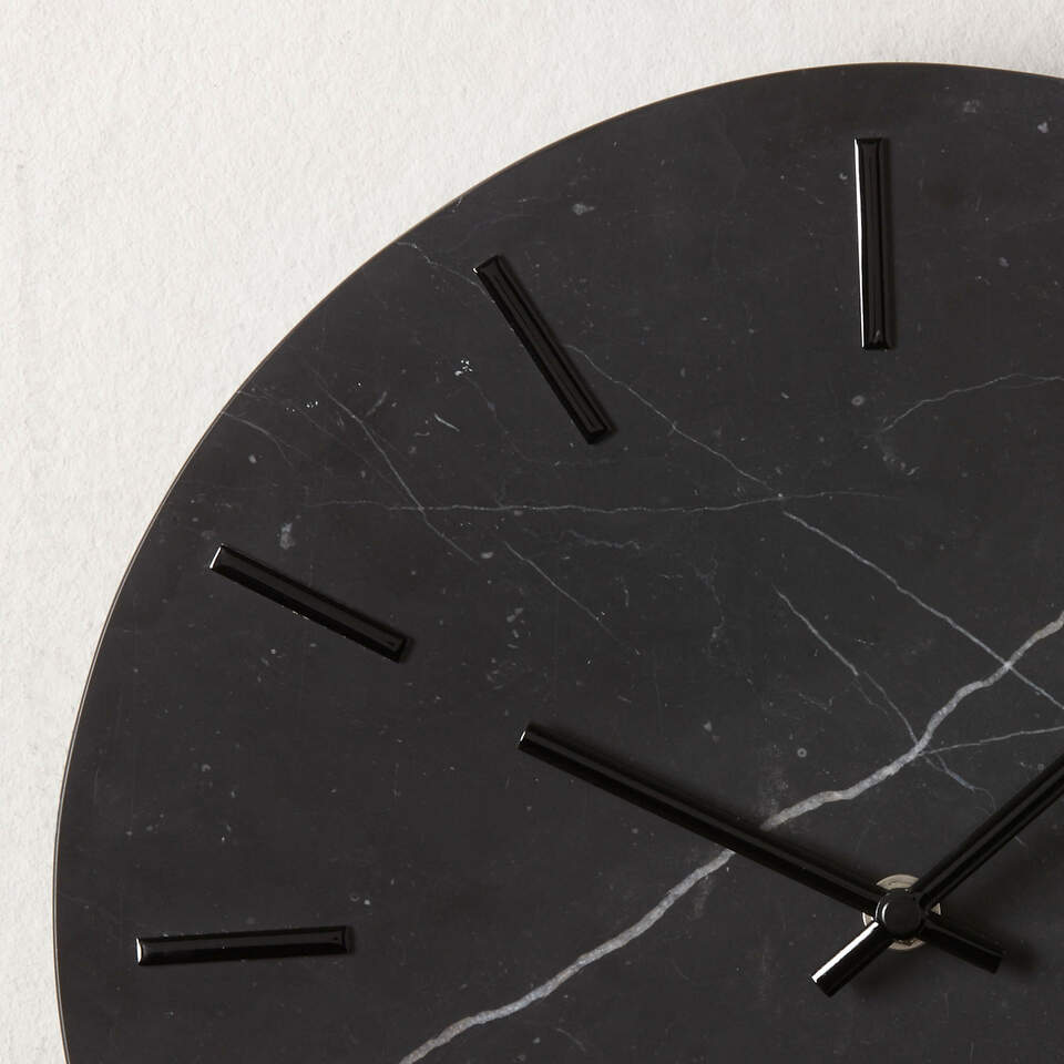 Carlo Black Marble Wall Clock Cb2 Uae Carlo Black Marble Wall Clock Cb2 Uae