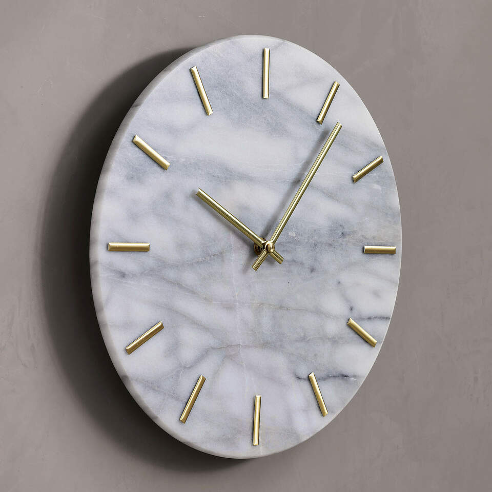 Carlo Marble And Brass Wall Clock Cb2 Uae Carlo Marble And Brass Wall Clock Cb2 Uae