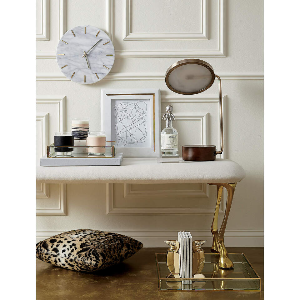 Carlo Marble And Brass Wall Clock Cb2 Uae Carlo Marble And Brass Wall Clock Cb2 Uae