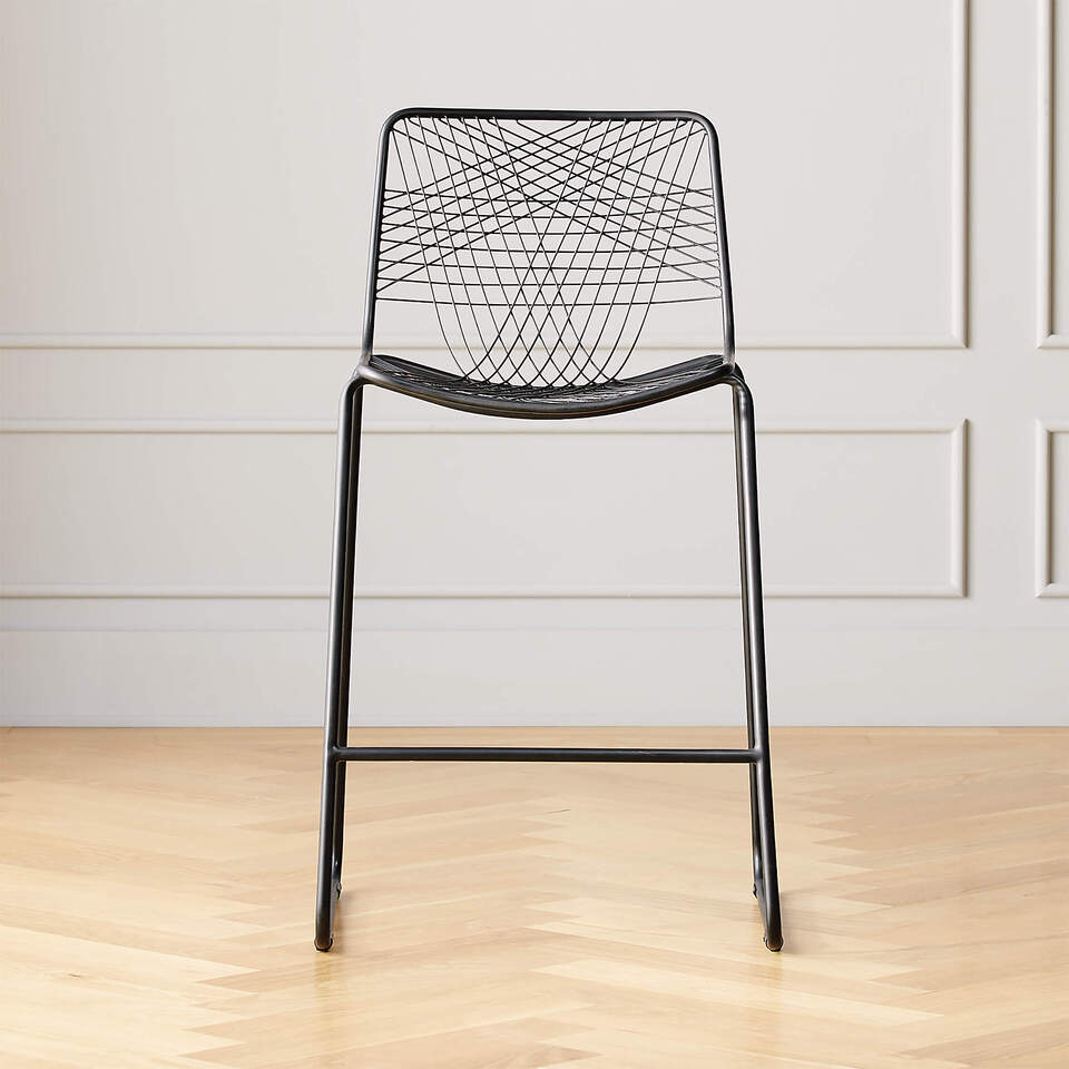 Cb2 Inesse Counter Stool Alpha Black Counter Stools Set of 2 | CB2 UAE