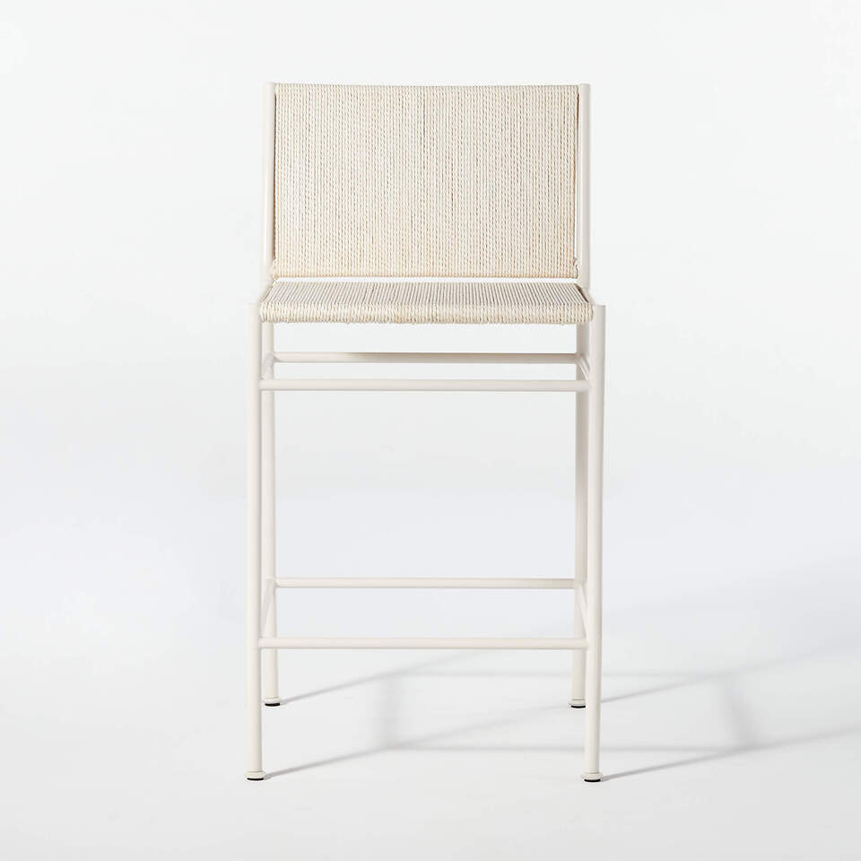 Cb2 Inesse Counter Stool Bounce Ivory Woven Counter Stool Set of 2 | CB2 UAE