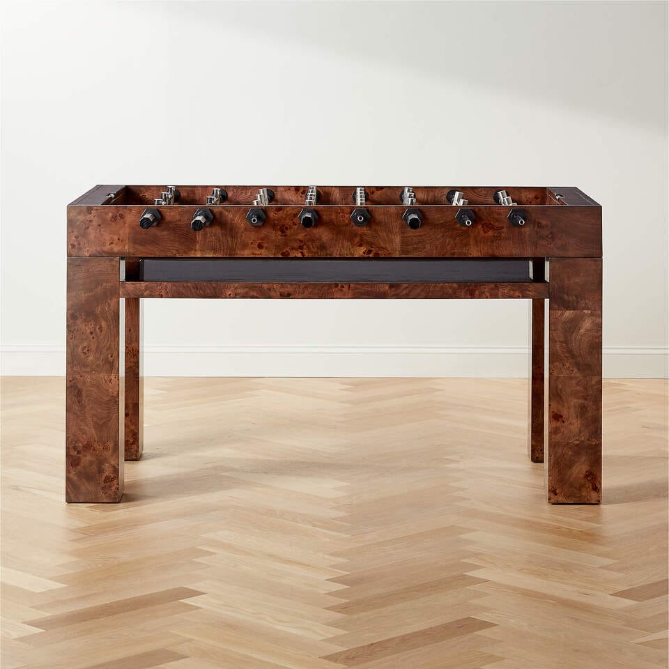 Modern Luxury Burl Wood Foosball Table | CB2 UAE