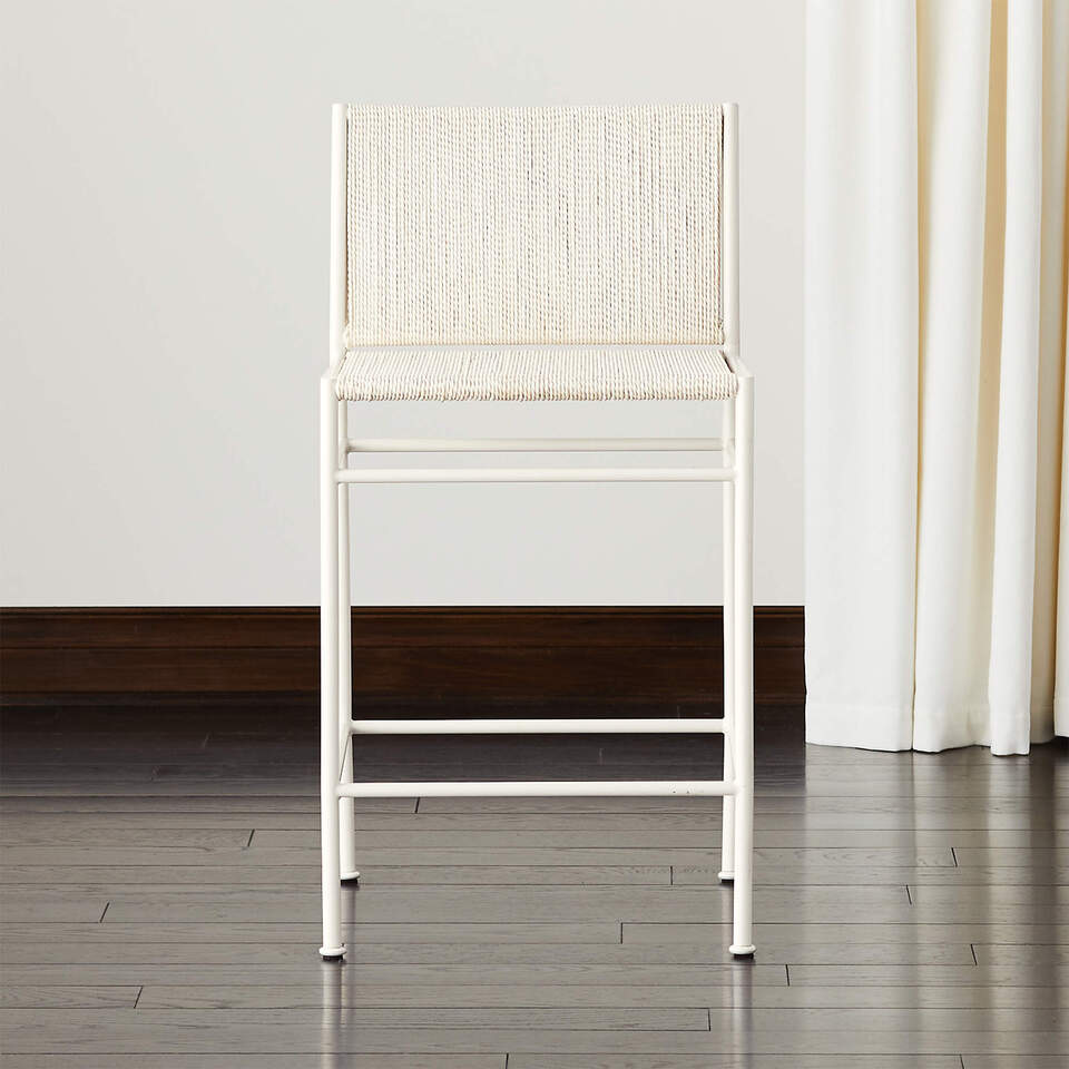 Cb2 Inesse Counter Stool Bounce Ivory Woven Counter Stool Set of 2 | CB2 UAE