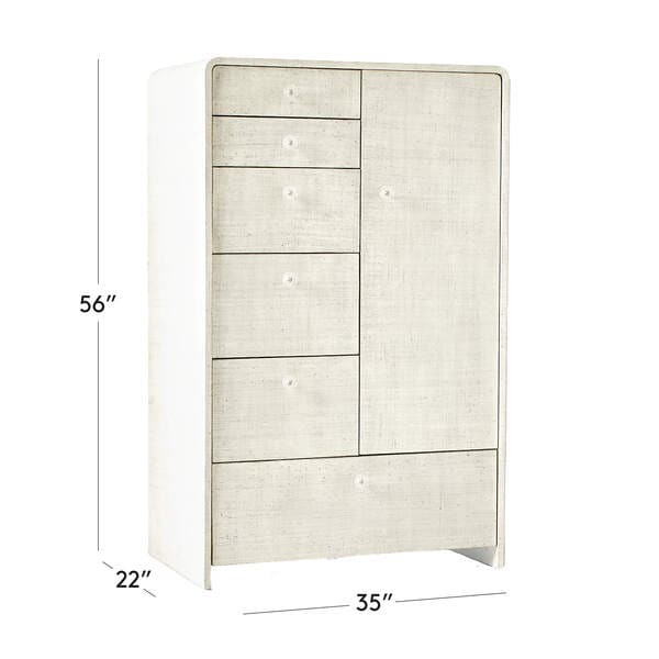 Archer Lacquered Linen Chifforobe | CB2 UAE Archer Lacquered Linen Chifforobe | CB2 UAE