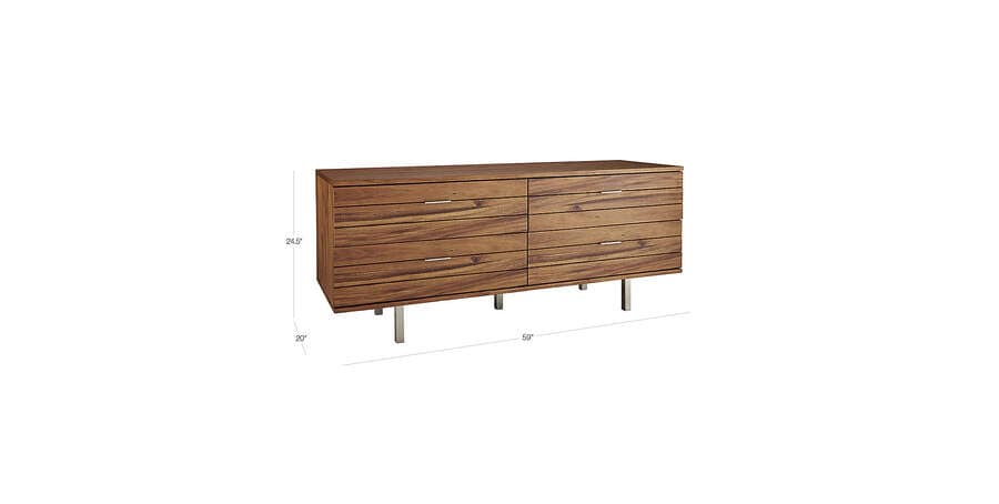 Linear Low 4-Drawer Wood Dresser | CB2 UAE Linear Low 4-Drawer Wood Dresser | CB2 UAE